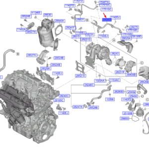 HYUNDAI i20 MK3 Water Outlet Turbo Pipe 282362M901 ORIGINAL