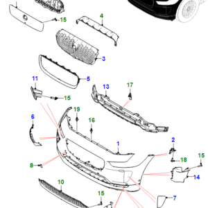 JAGUAR I-PACE X590 Radiator Grille T4K20449 ORIGINAL