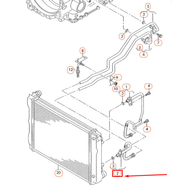 AUDI A6 C6 Gearbox Oil Pressure Line 4F0317825J ORIGINAL - Image 4