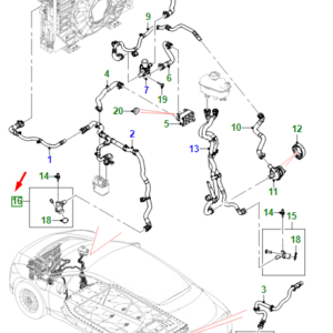JAGUAR I-PACE X590 Left Inlet Pipe T4K8214 ORIGINAL