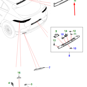 JAGUAR I-PACE X590 Rear Third Brake Stop Light T4K3986 ORIGINAL