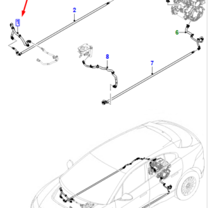 JAGUAR I-PACE X590 Front Right Hose T4K9530 ORIGINAL