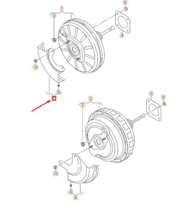 AUDI A3 8V Brake Servo Heat Shield LHD 5Q1612163C ORIGINAL - Image 4