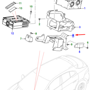 JAGUAR I-PACE X590 Info/Entertainment Module Lower Bracket T4K12133 ORIGINAL