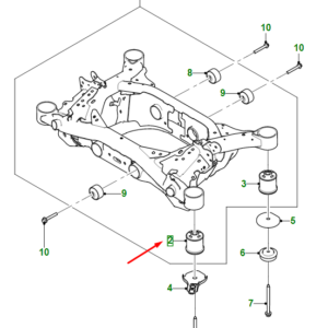 JAGUAR I-PACE X590 Rear Frame Front Mounting Frame Bush J9D1112 ORIGINAL
