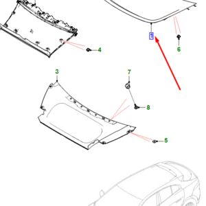 JAGUAR I-PACE X590 Bonnet Upper Vent Finisher T4K12868LML ORIGINAL