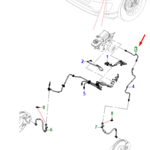 JAGUAR I-PACE X590 Modulator To Left Brake Pipe LHD T4K14396 ORIGINAL