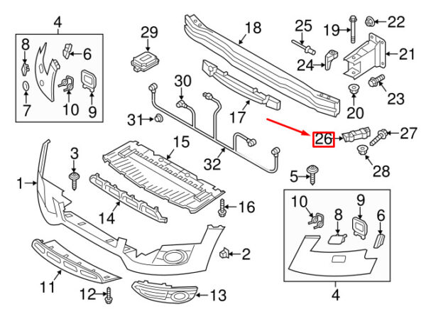 AUDI A4 Allroad B8 Front Left Bumper Guide 8K0807283D ORIGINAL - Image 4