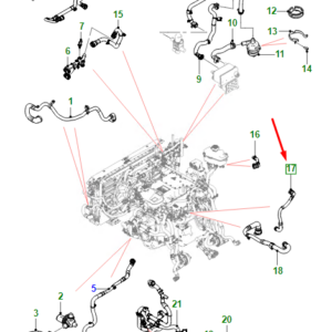 JAGUAR I-PACE X590 Charger To Motor ECU Inlet Hose T4K8615 ORIGINAL