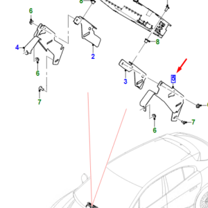 JAGUAR I-PACE X590 Left Amplifier Mounting Bracket T4K4876 ORIGINAL