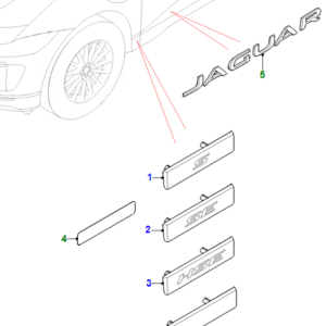 JAGUAR I-PACE X590 Left Front Fender Finisher T4K20166LML ORIGINAL