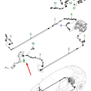 JAGUAR I-PACE X590 Expansion Tank Inlet Hose T4K9783 ORIGINAL