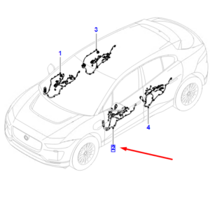 JAGUAR I-PACE X590 Front Left Door Wiring LHD T4K13264 ORIGINAL