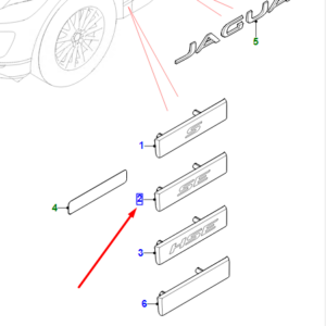 JAGUAR I-PACE X590 Left Front Side Badge T4K8434 ORIGINAL
