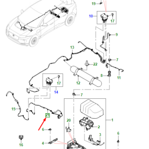 JAGUAR I-PACE X590 Front To Left Damper Air Tube J9C28919 ORIGINAL