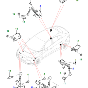 JAGUAR I-PACE X590 Front Left Height Sensor T4K1581 ORIGINAL