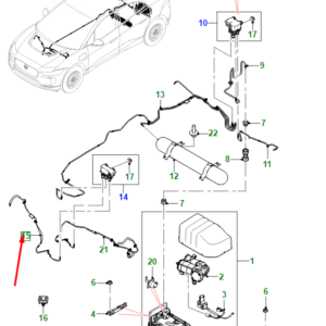 JAGUAR I-PACE X590 Front To Right Damper Air Tube T4K14426 ORIGINAL