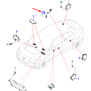 JAGUAR I-PACE X590 Right Rear Door Exit Detect. Control Unit T4K1355 ORIGINAL