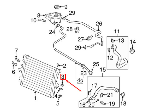 AUDI Q7 4L Lower Radiator Insulator 7L0121275 ORIGINAL - Image 4