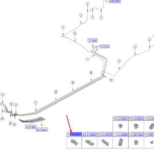 HYUNDAI i20 MK3Fuel Tube Holder 313603Y100 ORIGINAL