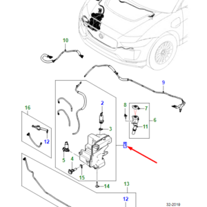 JAGUAR I-PACE X590 Window Washer Tank T4K18474 ORIGINAL