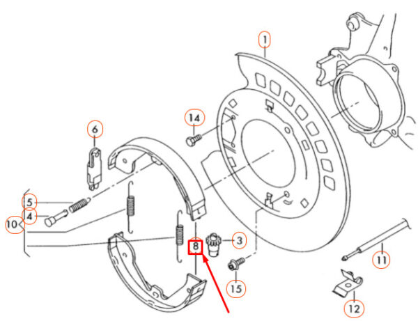 AUDI Q7 4L Rear Brake Shoe Set 7L0698525 ORIGINAL - Image 4