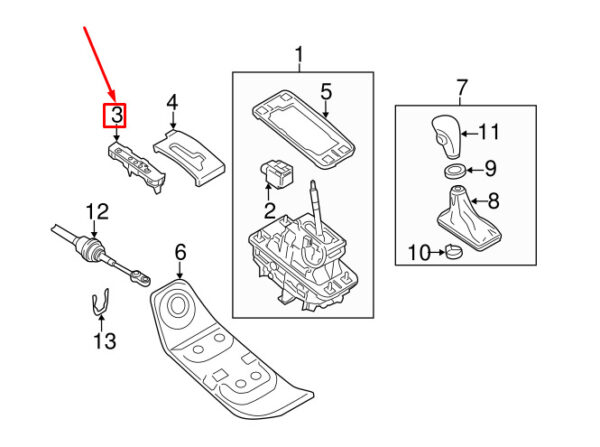 AUDI Q5 8R Gear Indicator Cover LHD 8R17134633Q7 ORIGINAL - Image 4