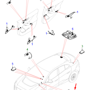 JAGUAR I-PACE X590 Glove Box Lamp C2P26142 ORIGINAL