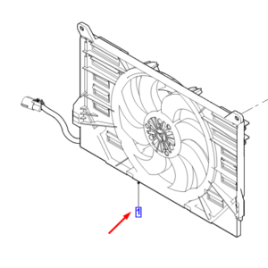 JAGUAR I-PACE X590 Fan And Cowl T4K20135 ORIGINAL