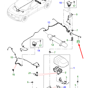 JAGUAR I-PACE X590 Rear Left Air Tube T4K1606 ORIGINAL