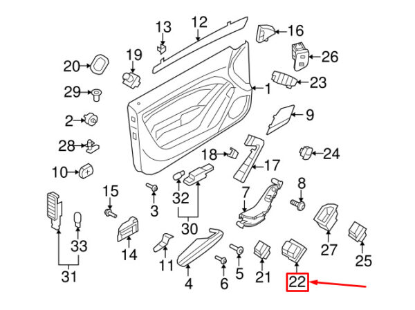 AUDI A5 Sportback 8T Front Left Door Window Switch 8K0959851CV10 ORIGINAL - Image 4
