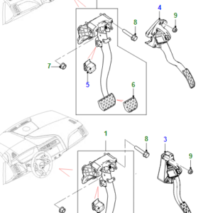 JAGUAR I-PACE X590 Brake Pedal RHD T4K13785 ORIGINAL