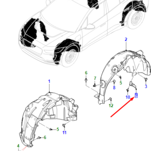 JAGUAR I-PACE X590 Rear Left Wheel Arch Moulding T4K9898 ORIGINAL
