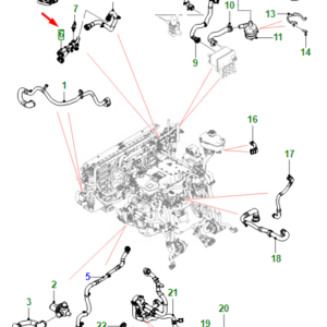 JAGUAR I-PACE X590 Rear Motor And Converter Cooling Hose T4K8618 ORIGINAL