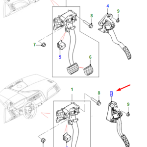 JAGUAR I-PACE X590 Accelerator Pedal LHD T4K18406 ORIGINAL