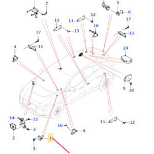 JAGUAR I-PACE X590 Alarm Security Horn 466123457 ORIGINAL