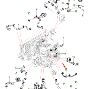 JAGUAR I-PACE X590 Converter To Charger Inlet Hose T4K4999 ORIGINAL