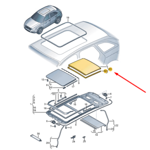 AUDI Q3 8U Rear Roof Glass Panel 8U0877072 ORIGINAL