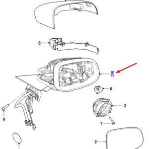 JAGUAR I-PACE X590 Left Side Wing Mirror RHD C2C42049 ORIGINAL