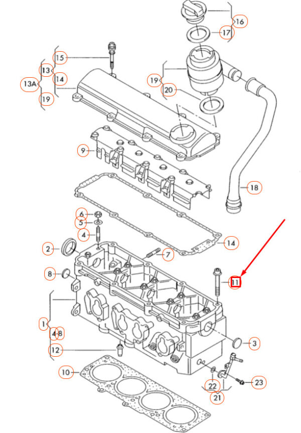 AUDI A3 8P Cylinder Head Socket Head Bolt 06A103384C ORIGINAL - Image 4