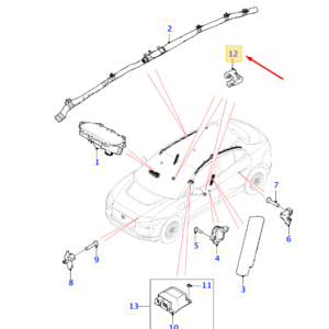 JAGUAR I-PACE X590 Left Seat Track Position Sensor T2H4073 ORIGINAL