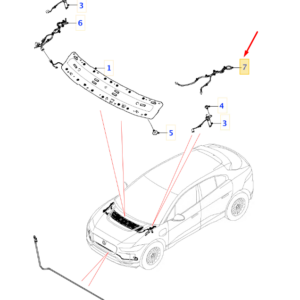 JAGUAR I-PACE X590 Bonnet To Body Earth Lead T4K19605 ORIGINAL