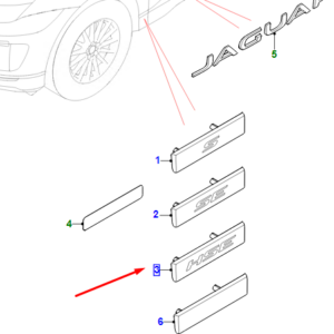 JAGUAR I-PACE X590 Front Side Left Badge T4K8435 ORIGINAL
