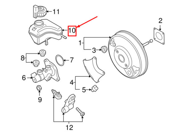 AUDI Q3 8U Brake Fluid Reservoir 5N0698137 ORIGINAL - Image 5