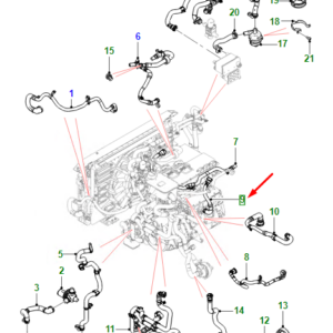 JAGUAR I-PACE X590 Charger To Motor ECU Inlet Hose T4K5063 ORIGINAL