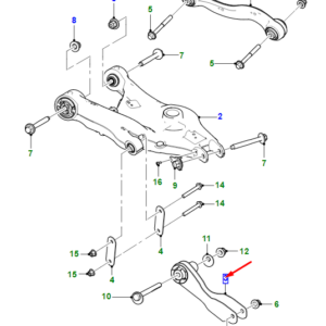 JAGUAR I-PACE X590 Rear Left Lower Toe Link Wishbone Arm T4K11185 ORIGINAL