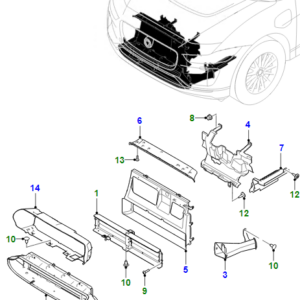 JAGUAR I-PACE X590 Lower Deflector Snorkel T4K1468 ORIGINAL