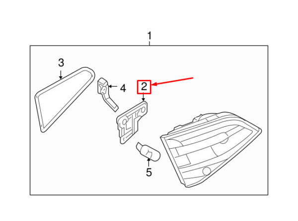 AUDI A4 Avant B8 Rear Left Inner LED Bulb Carrier 8K5945257F ORIGINAL - Image 4