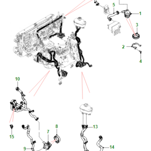 JAGUAR I-PACE X590 To Valve Outlet Hose T4K9903 ORIGINAL