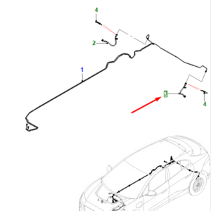 JAGUAR I-PACE X590 Rear Left Brake Hose T4K1009 ORIGINAL